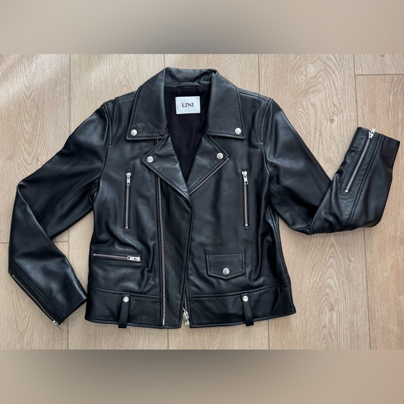 NWOT Lini Mila Genuine Leather Jacket (Size: M) - Picture 2 of 6